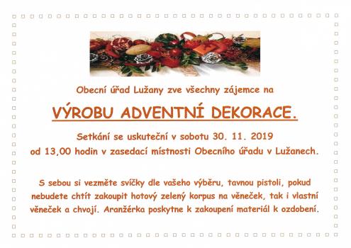 adventní dekorace